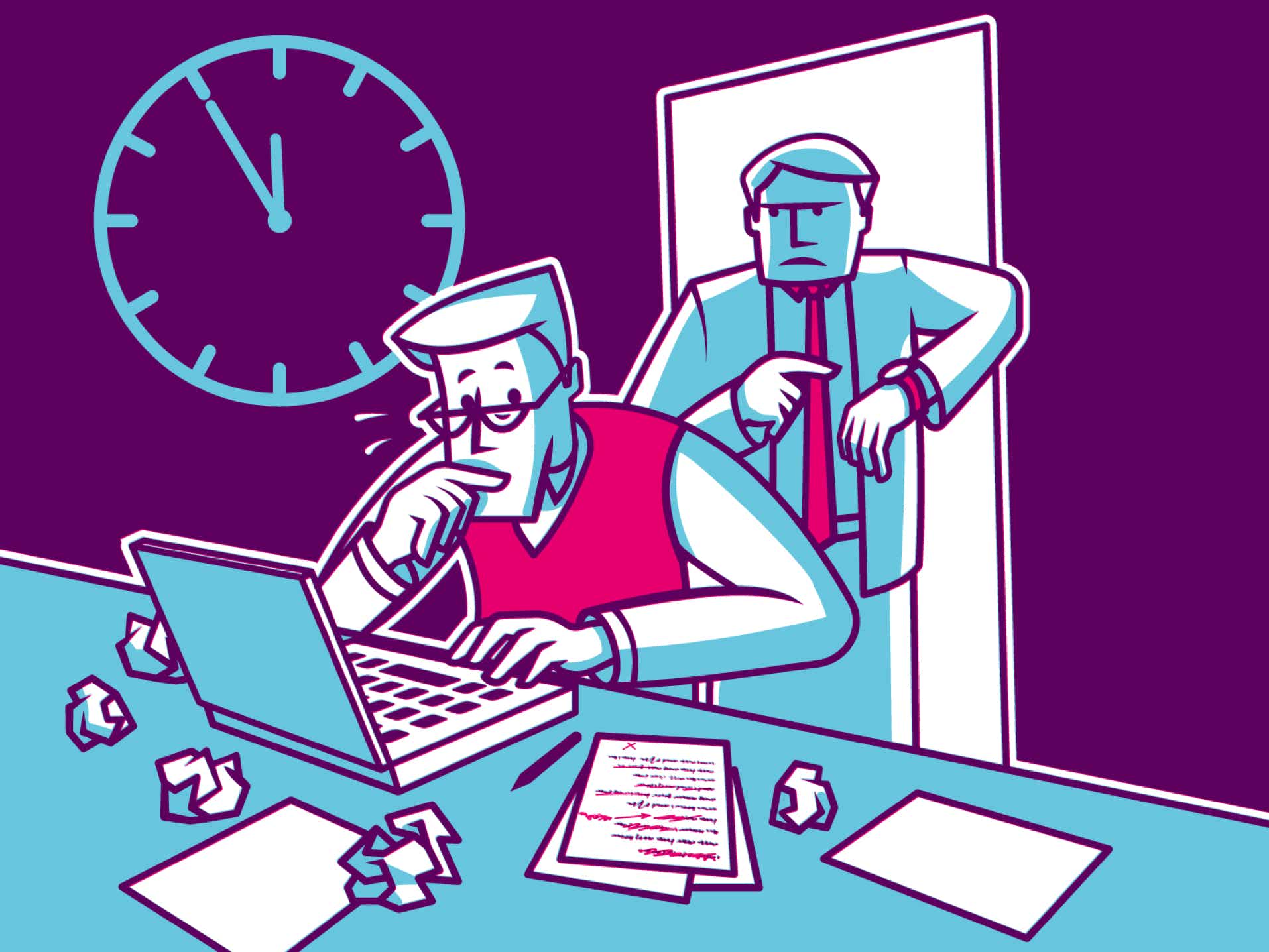 Illustratie journalistiek - deadline